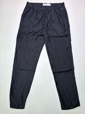 Thakoon Navy Blue Leopard-Print Pants